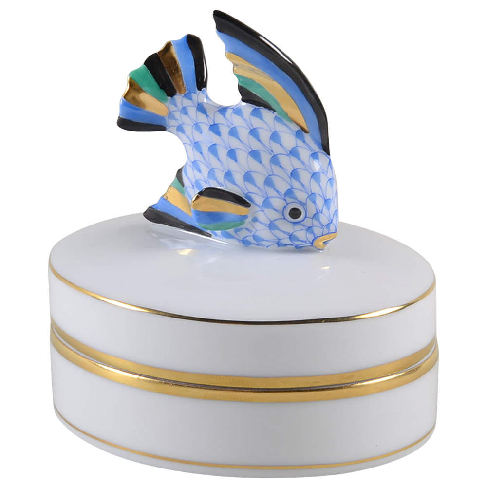 Boxes Angel Fish Box-Blue - No Box by Herend-1