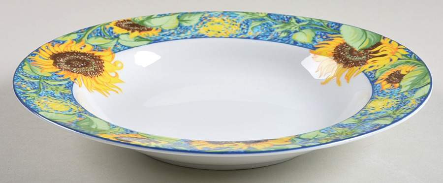 Van Goghs Sunflower Large Rim Soup Bowl by Heartland China-1