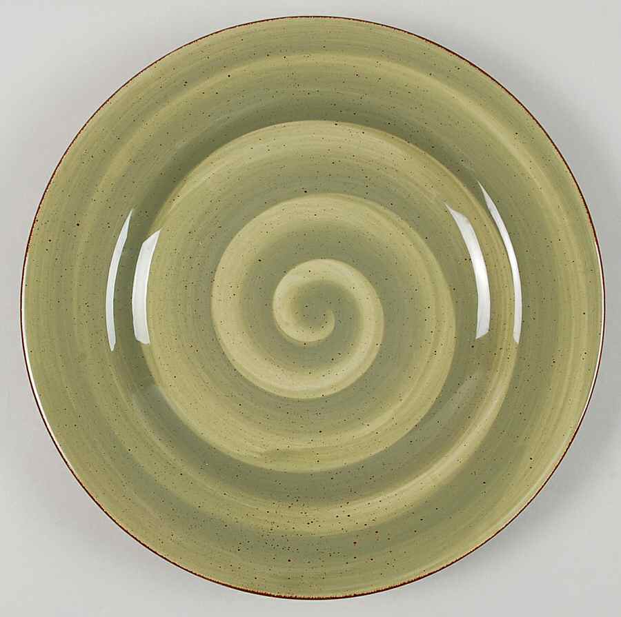 Twist Sage Green Dinner Plate by Hausenware-1