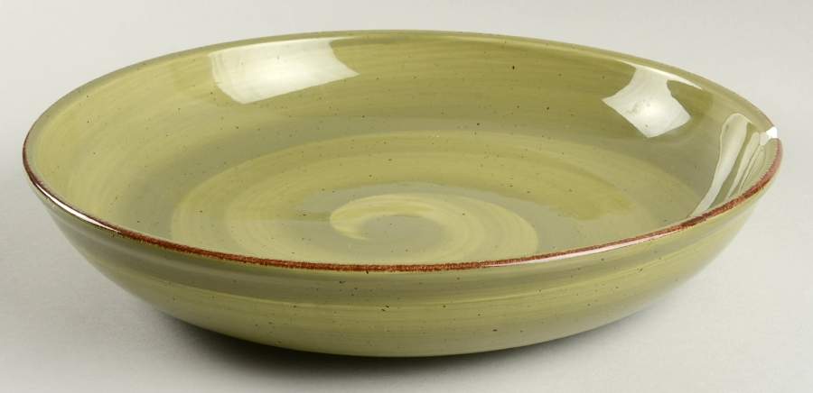 Twist Sage Green 13" Pasta Serving Bowl by Hausenware-1