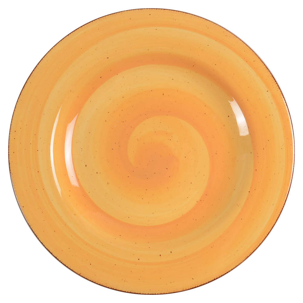 Twist Yellow Dinner Plate by Hausenware-1