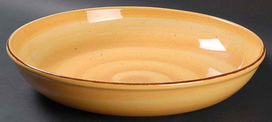 Twist Yellow 13" Pasta Serving Bowl by Hausenware-1