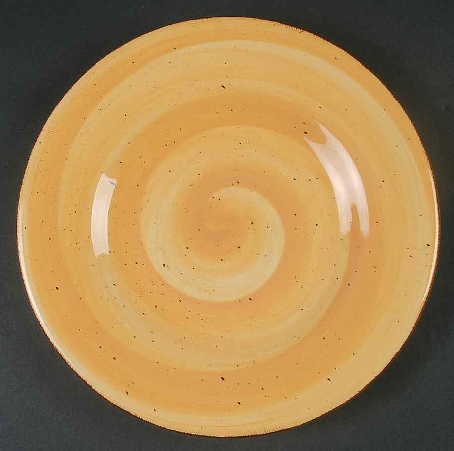 Twist Yellow Salad Plate by Hausenware-1
