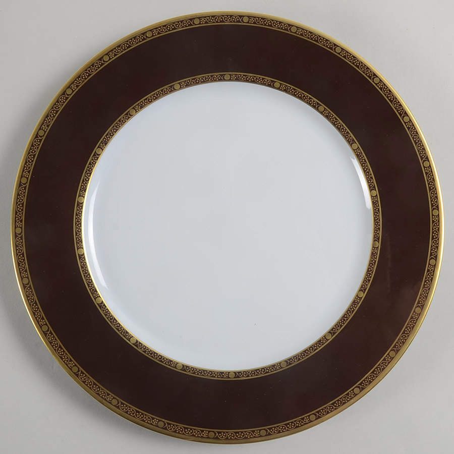 Tolede Chocolate (Border) Dinner Plate by Haviland-1