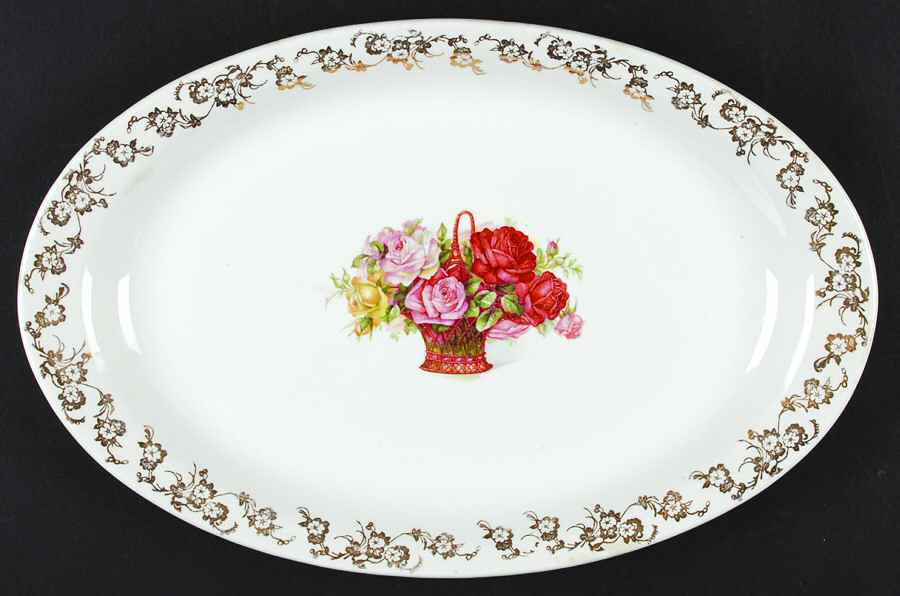HLC3757 13" Oval Serving Platter by Homer Laughlin -1