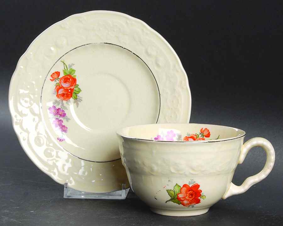 HLC3773 Flat Cup & Saucer Set by Homer Laughlin -1