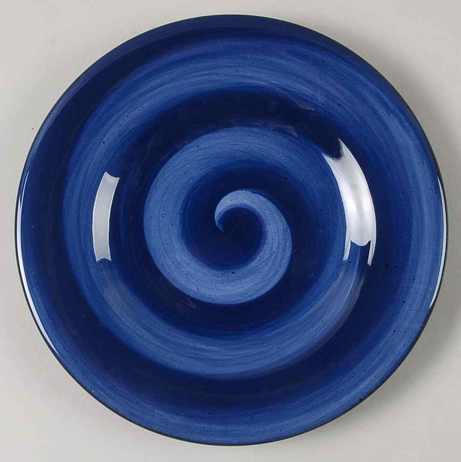 Twist Dark Blue Salad Plate by Hausenware-1
