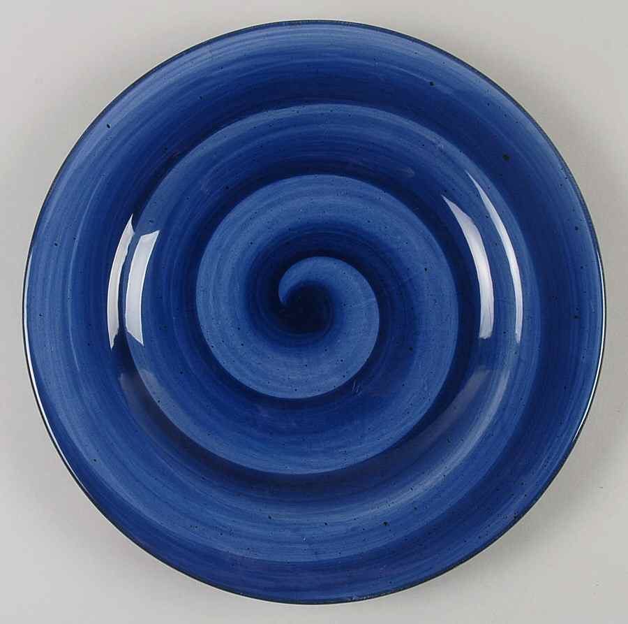 Twist Dark Blue Dinner Plate by Hausenware-1