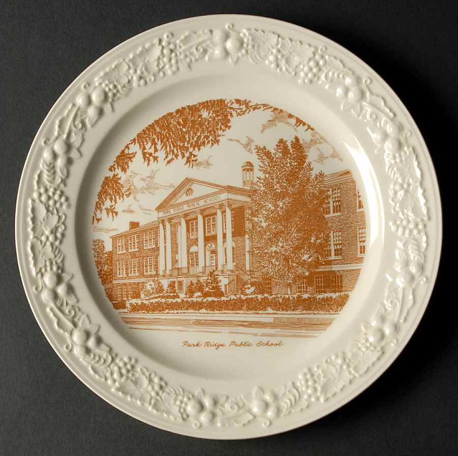 Park Ridge Public School Dinner Plate by Homer Laughlin -1