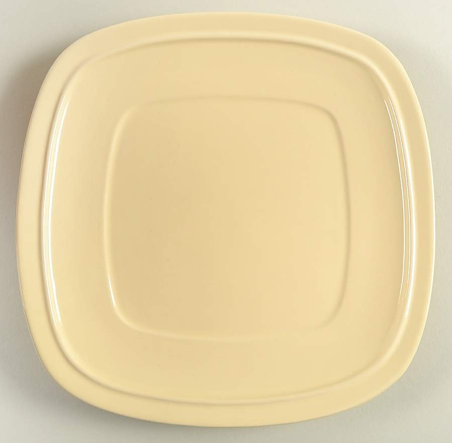 Canopy Fresh Ivory (Square) Salad/Dessert Plate by Home Trends-1