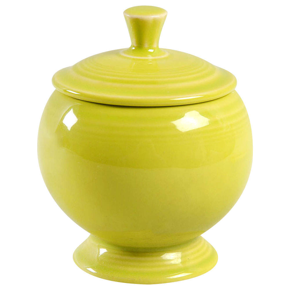 Fiesta Lemongrass (Intro 2009) Individual Sugar Bowl & Lid by Homer Laughlin -1