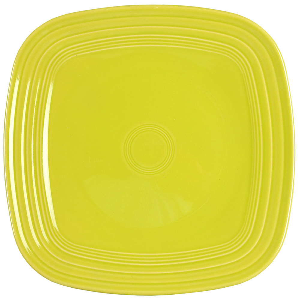 Fiesta Lemongrass (Intro 2009) Square Dinner Plate by Homer Laughlin -1