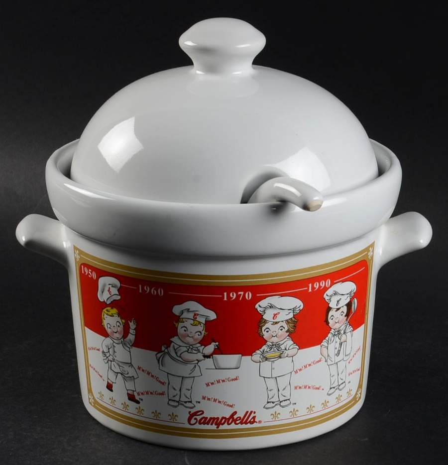 Campbell's Soup Tureen & Lid W/Ladle by Houston Harvest Gift Products-1