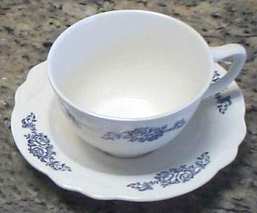 HLC3793 Flat Cup & Saucer Set by Homer Laughlin -1