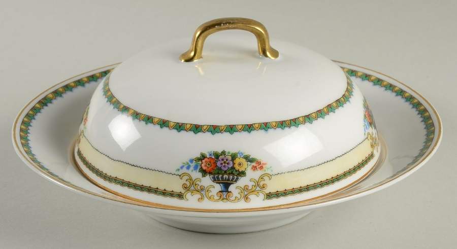 5993 Round Covered Butter by H&J Co (Bavaria)-1