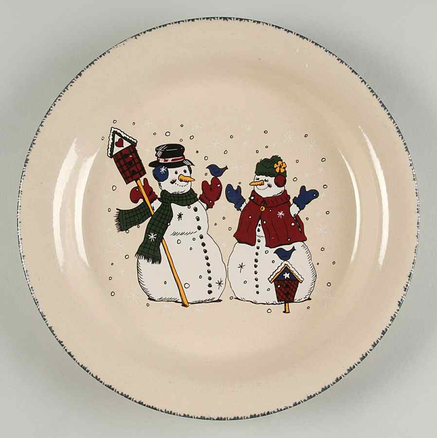 Snowman Dinner Plate by Home & Garden Party-1