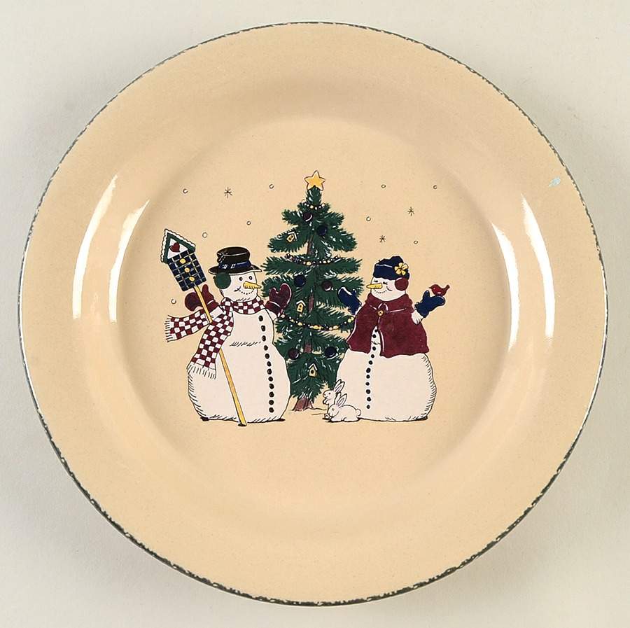 Snowman Dinner Plate by Home & Garden Party-1