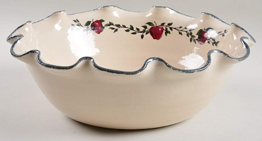 Apple Scalloped Serving Bowl by Home & Garden Party-1