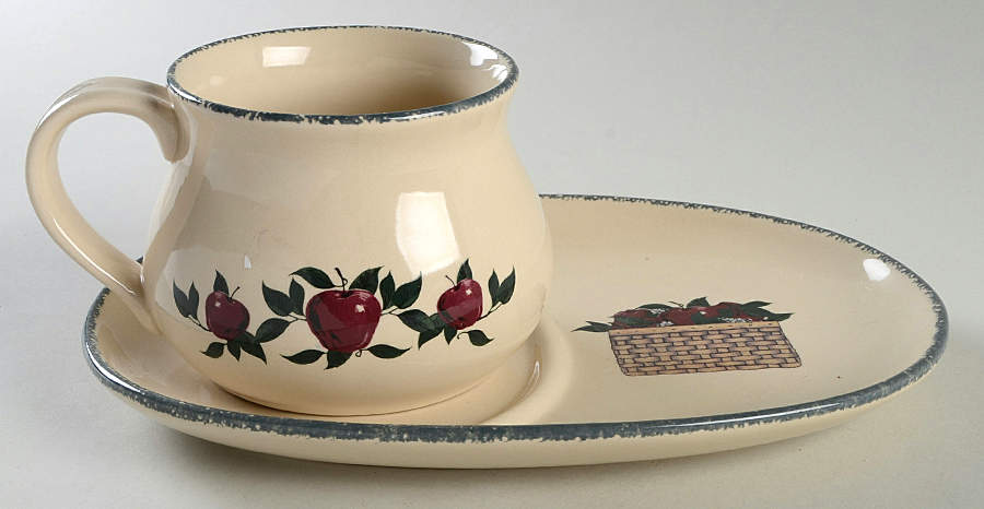 Apple Snack Tray & Soup Mug Set by Home & Garden Party-1
