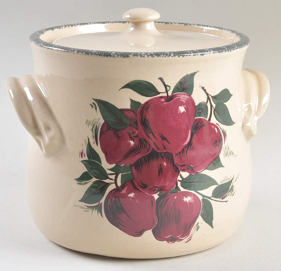 Apple Bean Pot & Lid by Home & Garden Party-1