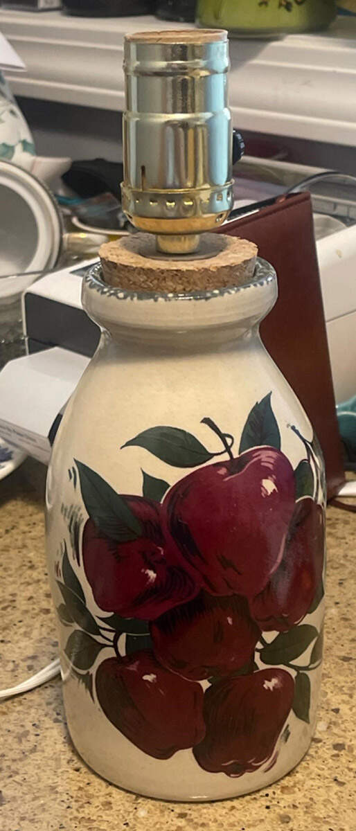 Apple Electric Lamp No Shade by Home & Garden Party-1