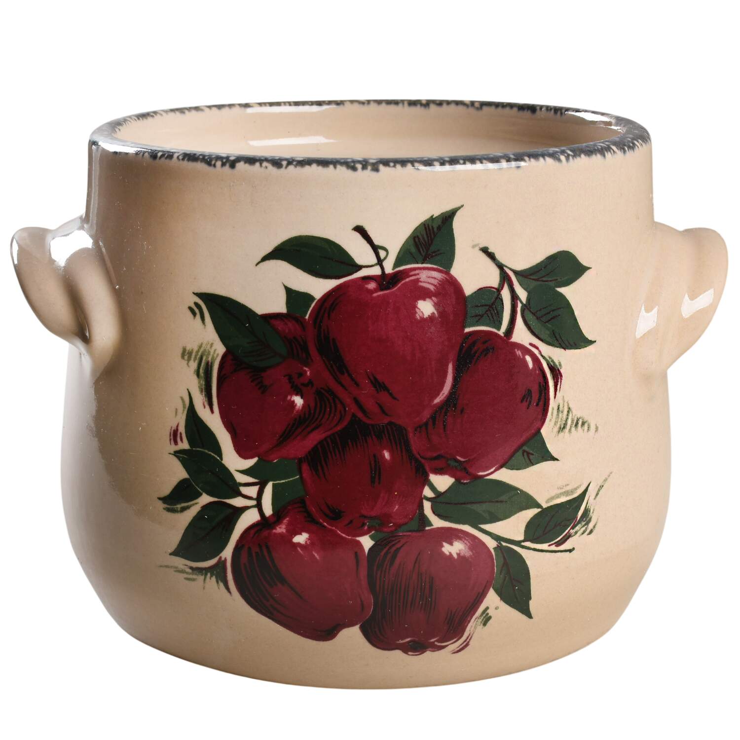 Apple Bean Pot No Lid by Home & Garden Party-1