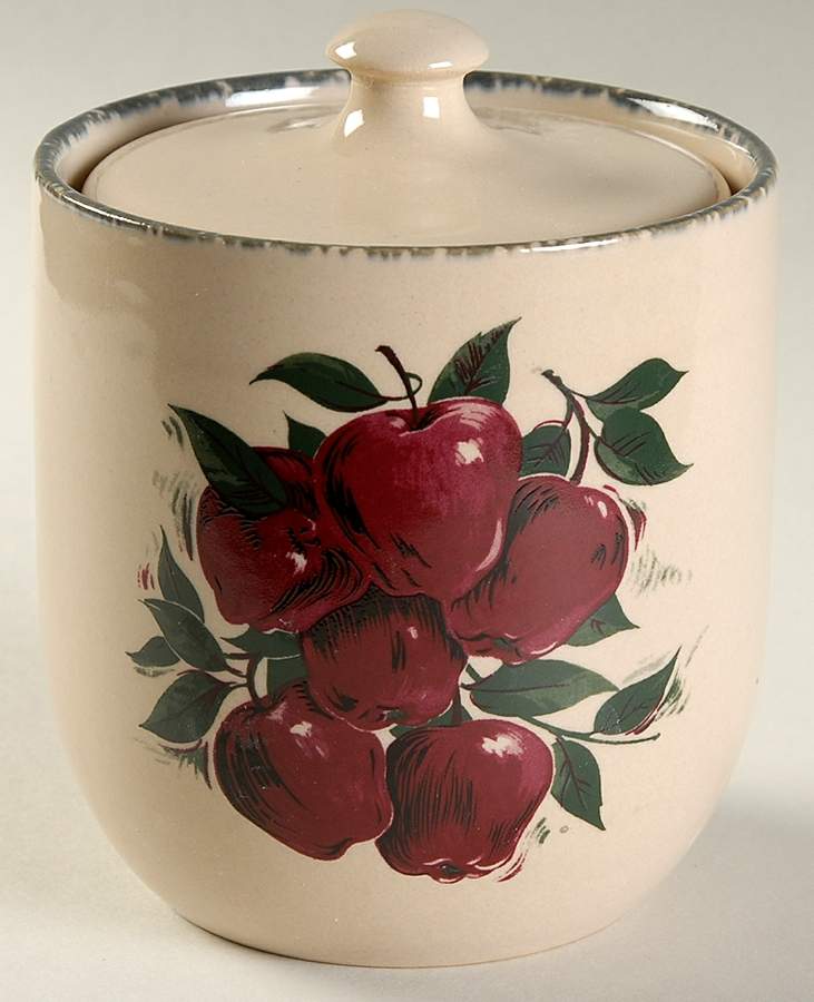 Apple Sugar Bowl & Lid by Home & Garden Party-1