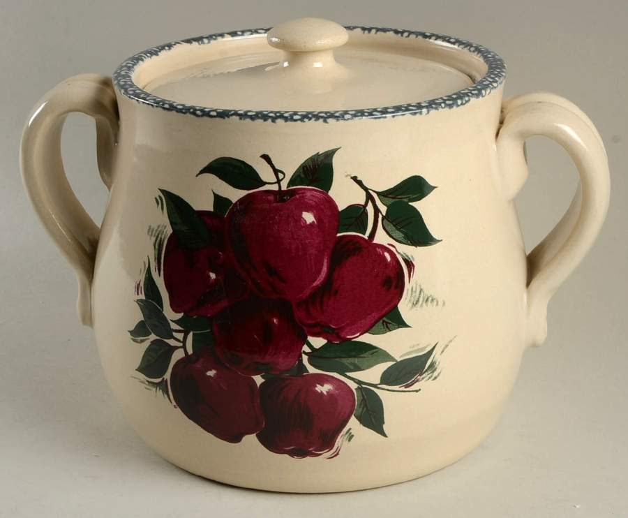 Apple Bean Pot & Lid by Home & Garden Party-1