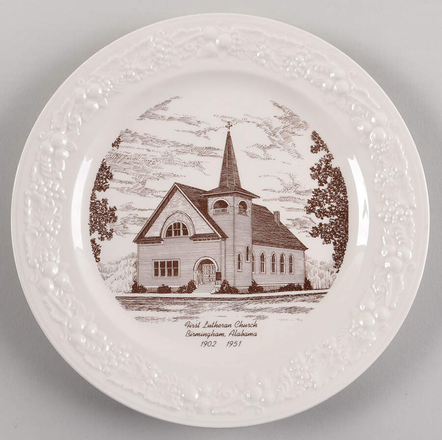 Church Plates (Various Shapes) Dinner Plate by Homer Laughlin -1