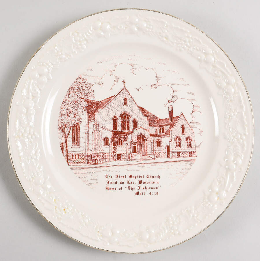 Church Plates (Various Shapes) Dinner Plate by Homer Laughlin -1