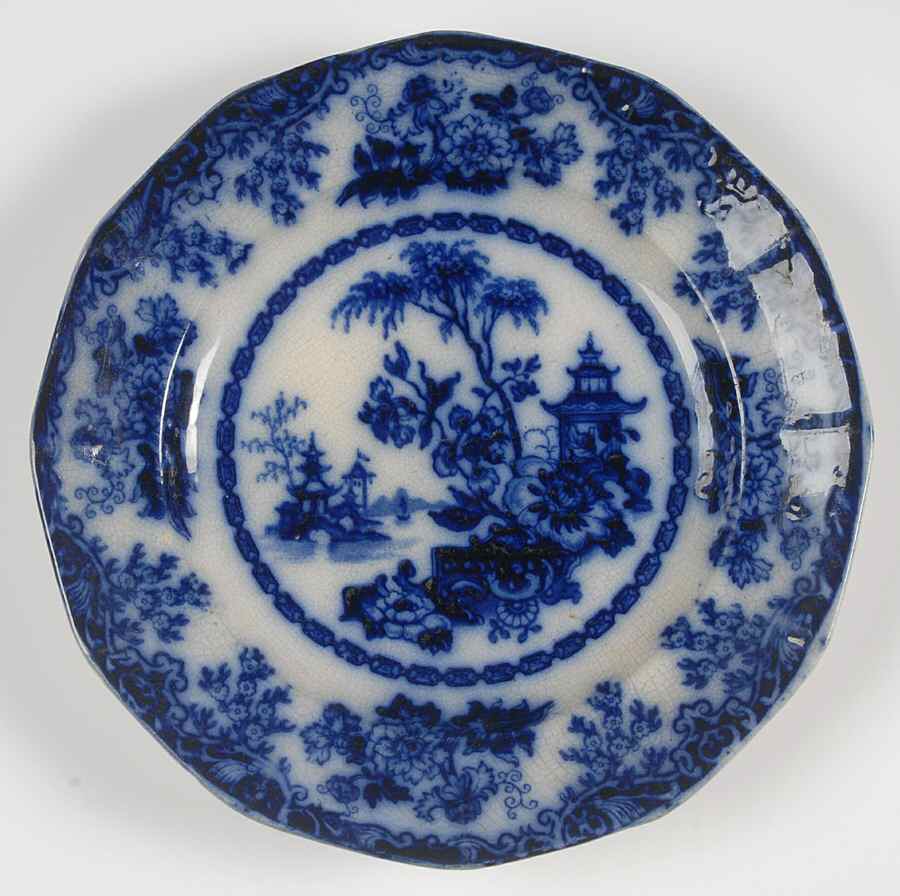 Rhoda Garden (Flow Blue) Salad Plate by Hackwood-1