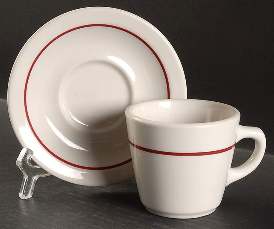 HLC3838 Flat Cup & Saucer Set by Homer Laughlin -1