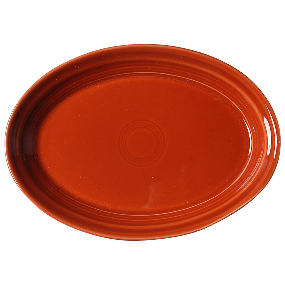 Fiesta Paprika (Intro 2010) 9" Oval Serving Platter by Homer Laughlin -1