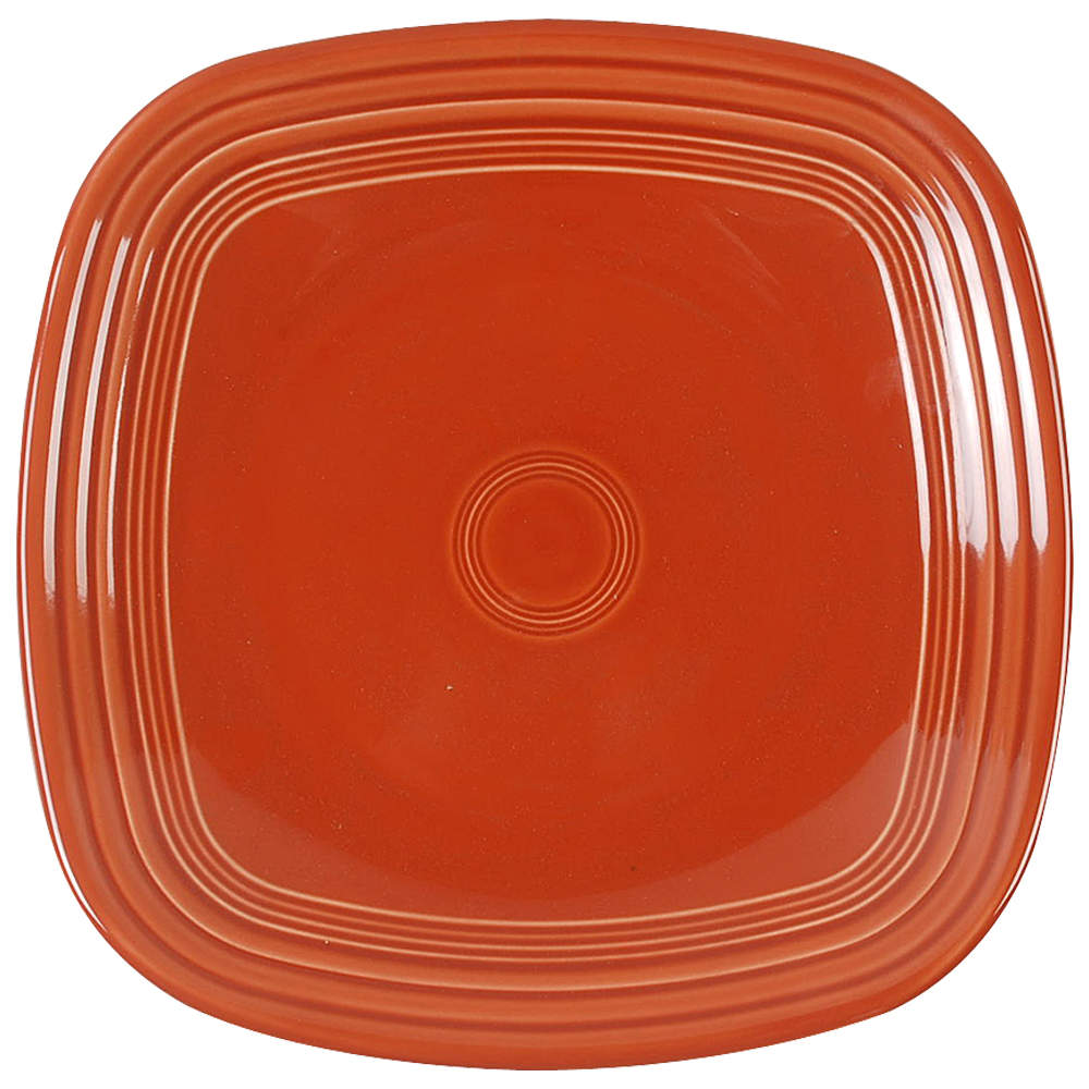 Fiesta Paprika (Intro 2010) Square Dinner Plate by Homer Laughlin -1