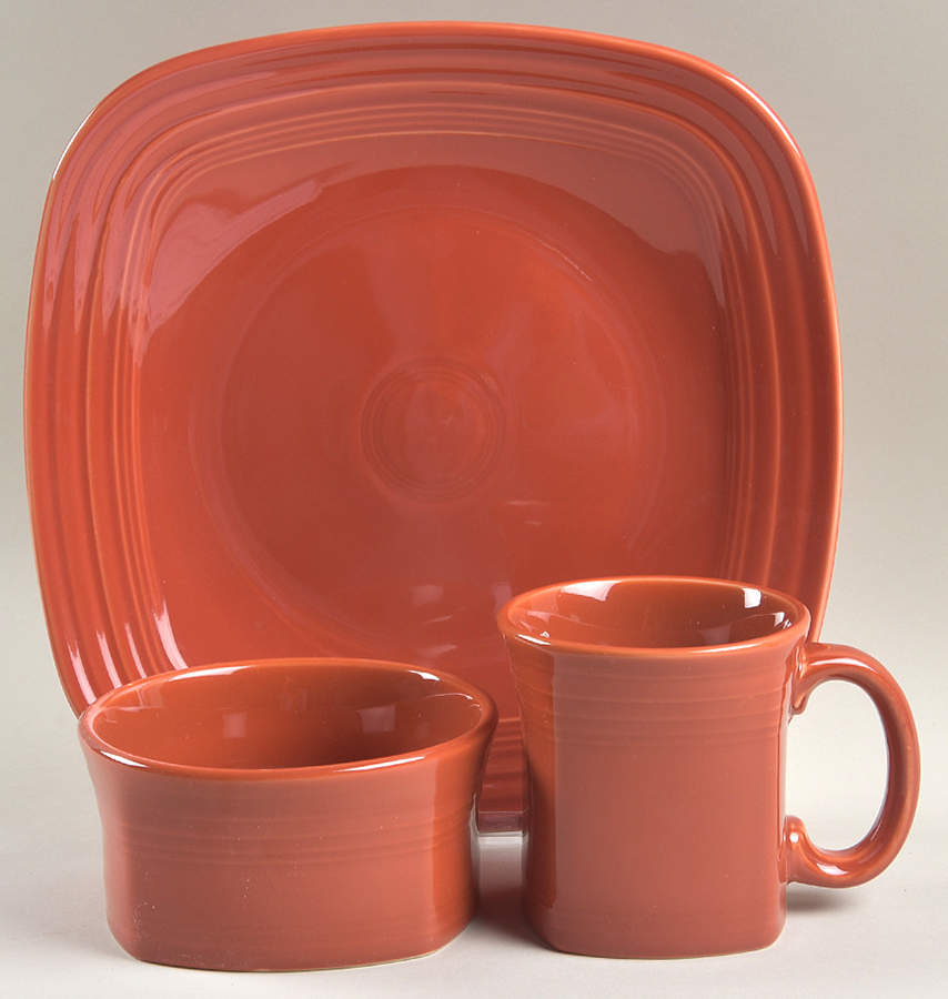 Fiesta Paprika (Intro 2010) 3 Piece Place Setting by Homer Laughlin -1