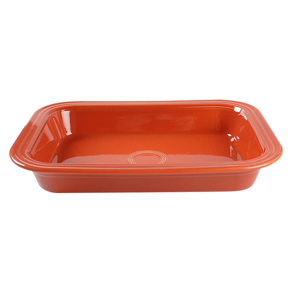 Fiesta Paprika (Intro 2010) 14" Rectangular Baker by Homer Laughlin -1