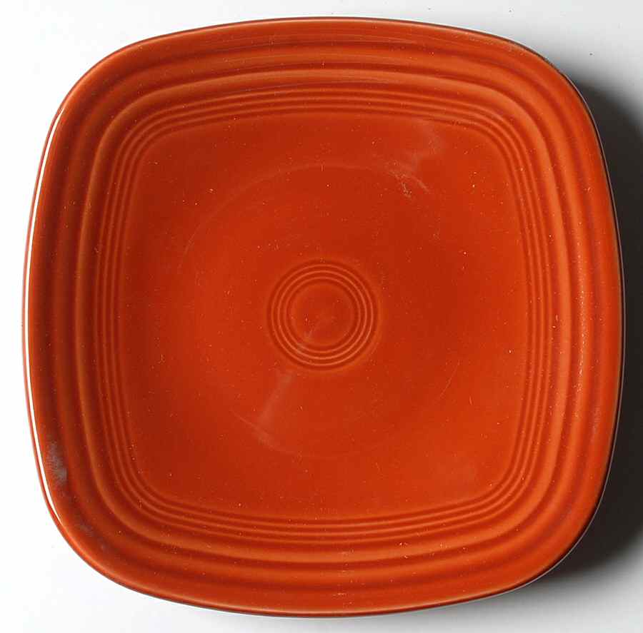 Fiesta Paprika (Intro 2010) Square Salad Plate by Homer Laughlin -1