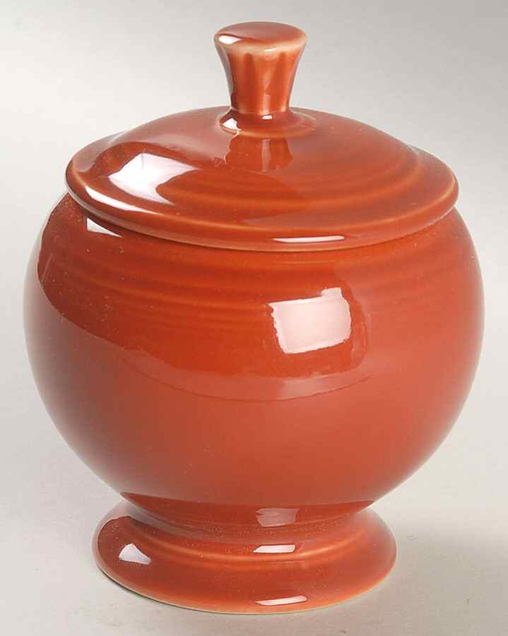 Fiesta Paprika (Intro 2010) Individual Sugar Bowl & Lid by Homer Laughlin -1