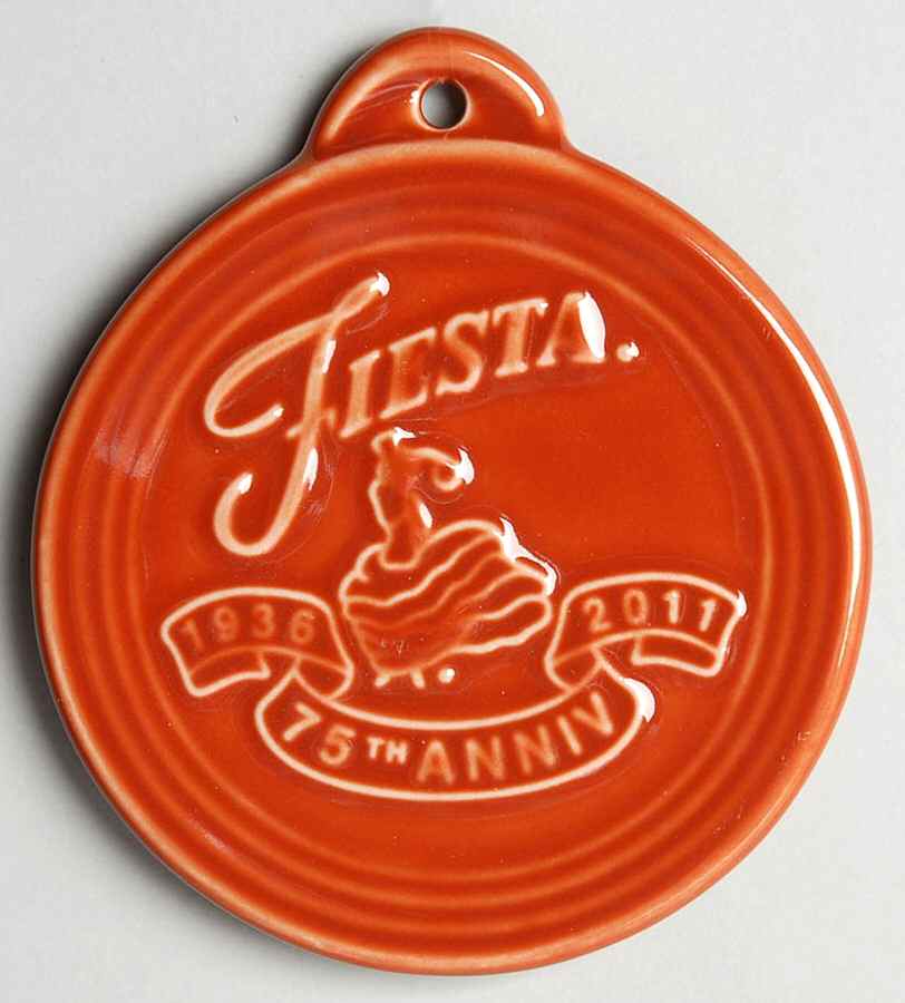 Fiesta Paprika (Intro 2010) 75th Anniversary Ornament by Homer Laughlin -1
