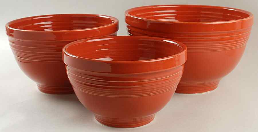Fiesta Paprika (Intro 2010) (3 Piece) Baking Bowl Set (11", 9", 8") by Homer Laughlin -1