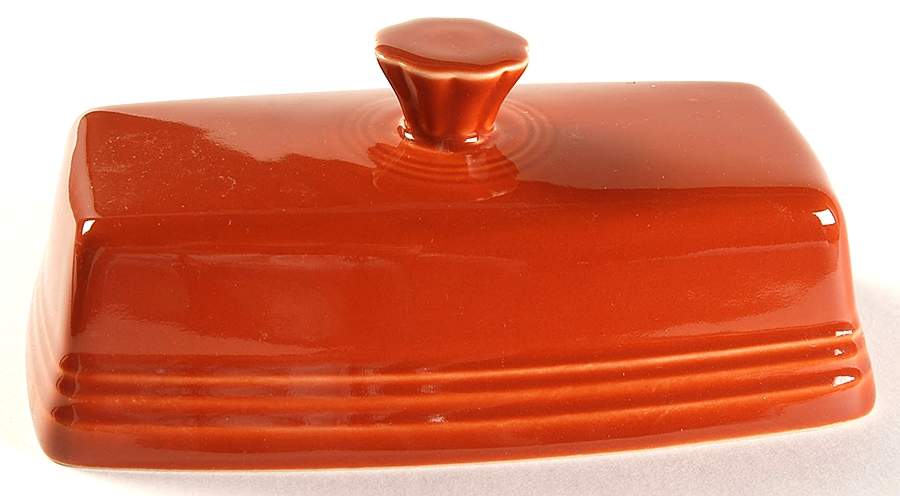 Fiesta Paprika (Intro 2010) Lid for Extra Large 1/4 Lb Butter by Homer Laughlin -1