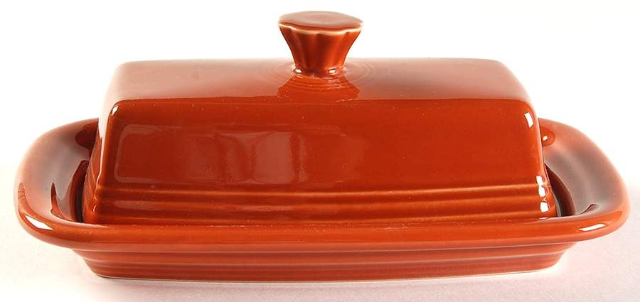 Fiesta Paprika (Intro 2010) Extra Large 1/4 Lb Covered Butter by Homer Laughlin -1