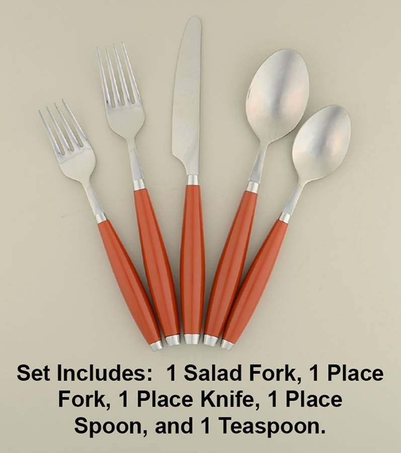 Fiesta Paprika (Intro 2010) (5 Pc) Flatware Set by Homer Laughlin -1