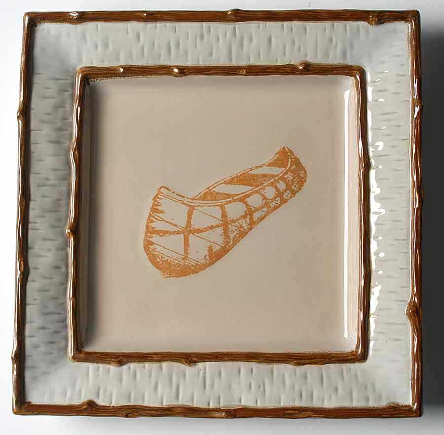 Lake Cabin Square Dinner Plate by Homestudio-1