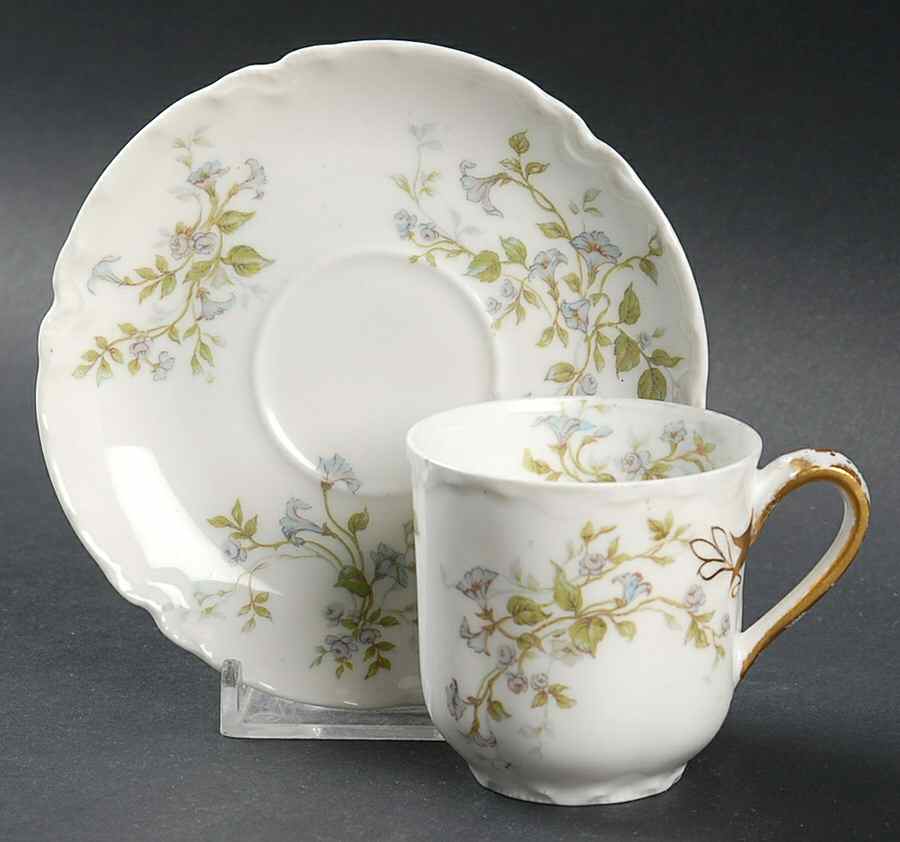 H4079 Flat Demitasse Cup & Saucer Set by Haviland-1