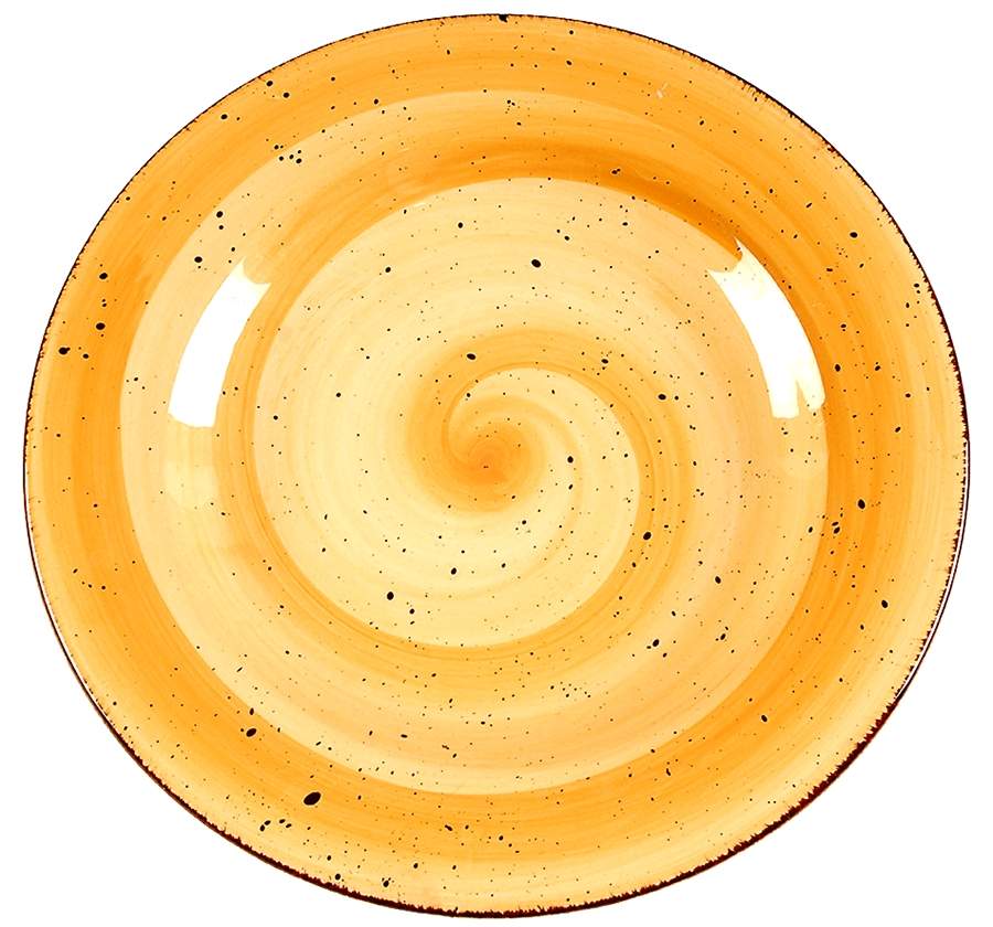 Twist Bright Yellow Dinner Plate by Hausenware-1