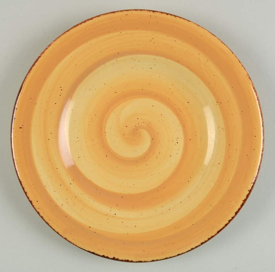 Twist Bright Yellow Salad Plate by Hausenware-1