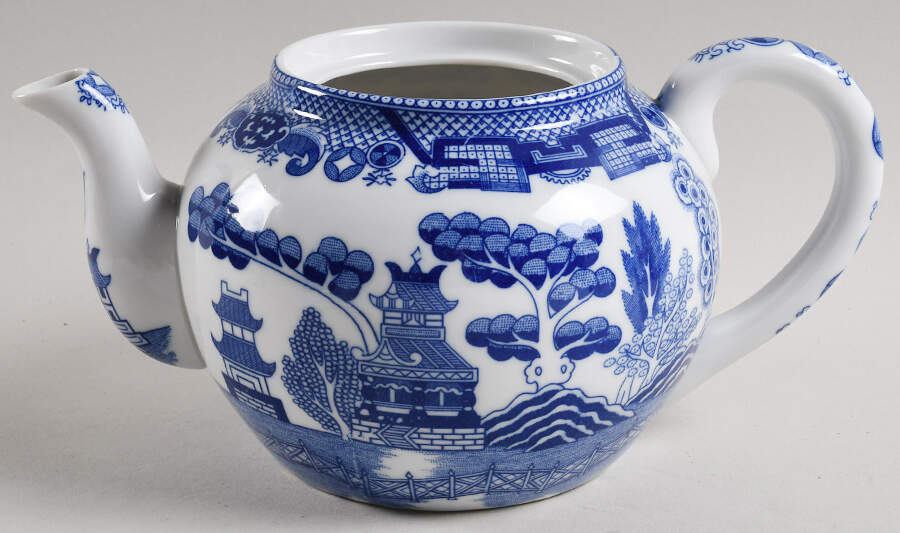 Blue Willow Teapot No Lid by Harold Import Comp-1