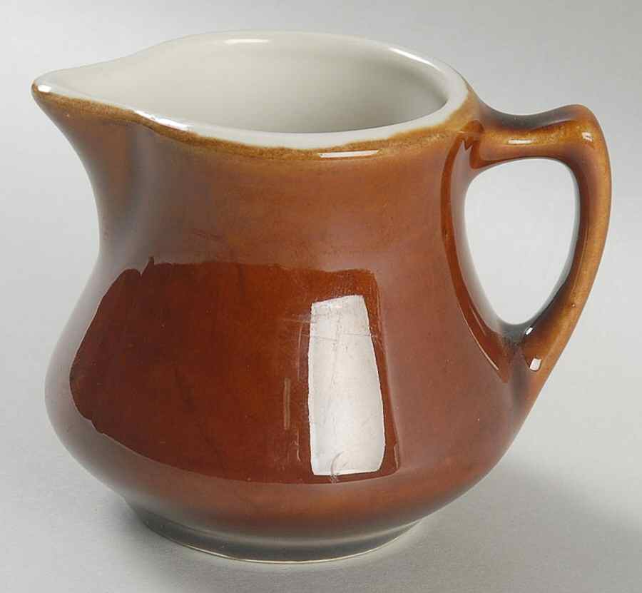 Stock Brown 4 3/4 Oz #196 Empire Creamer by Hall-1