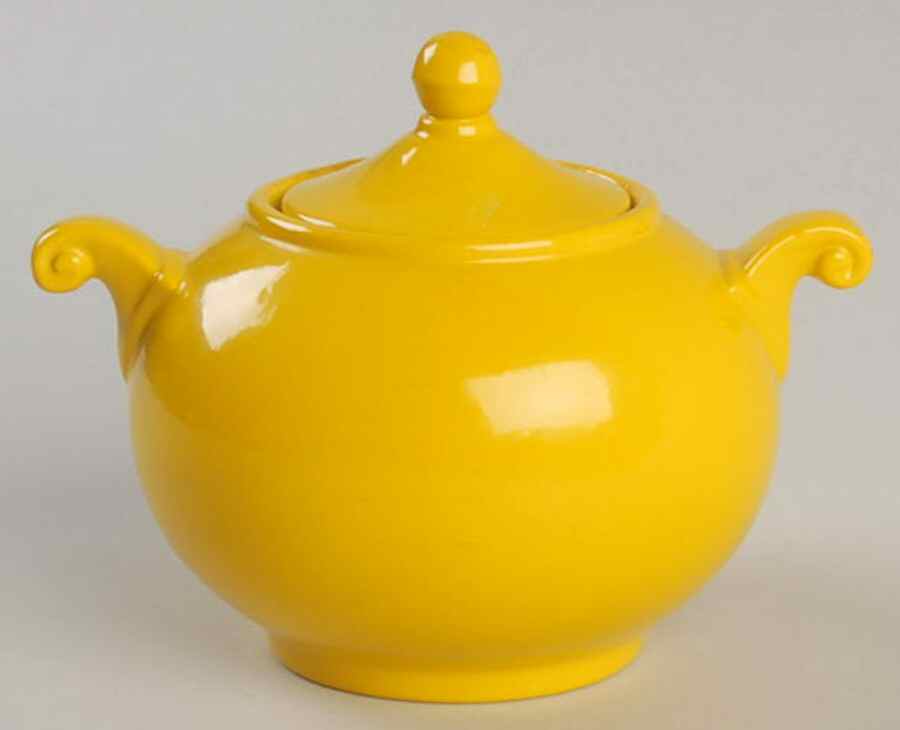 Daffodil Morning Sugar Bowl & Lid by Hall-1